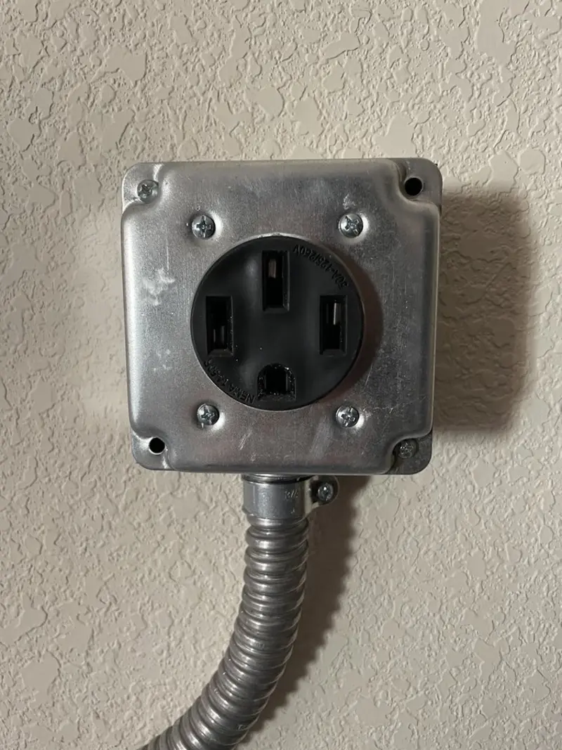NEMA 14-50 outlet installed for Smart Home Electrical in Bailey's Crossroads